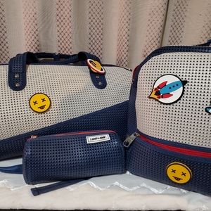 Light+Nine Duffle Bag, Backpack, Lunchbag, Pencil case Bundle. EUC